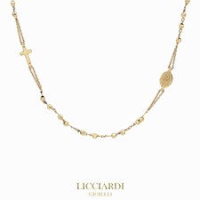 Collana unisex rosario oro