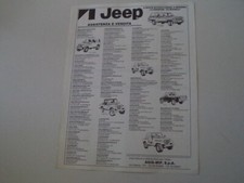advertising Pubblicità 1985 JEEP CJ7 LAREDO/RENEGADE/CHEROKEE CHIEF/LAREDO