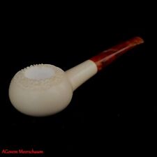 AGovem Pipa da fumo in schiuma di mare di pomodoro intagliato a mano, pipa tabacco AGM-1477