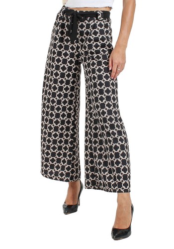 Pantalon évasé court pour