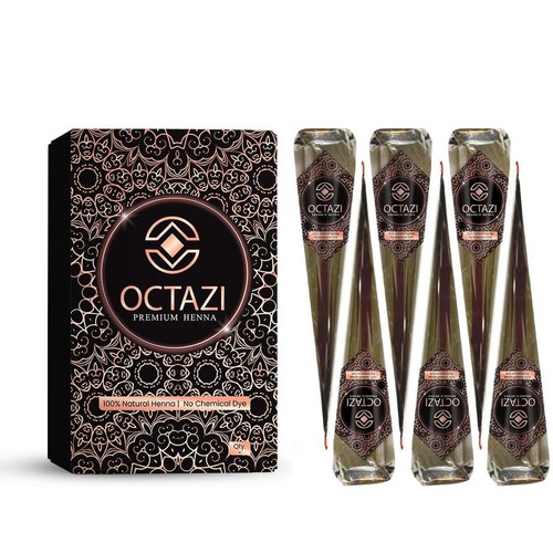 Octazi coni hennè marrone - coni,