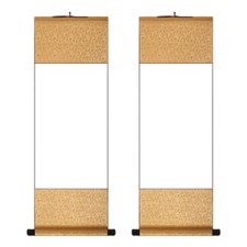 Rotolo da appendere, carta washi giapponese semplice, per calligrafia giapponese, set di 2 