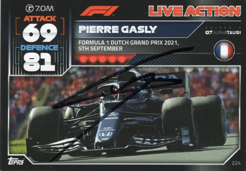 Pierre gasly signed 2022 topps - gasly,