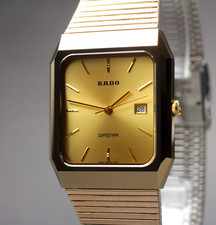 [N MINT++] Orologio Uomo Rado Diastar 129.9540.3 29mm Quadrante Gond Data Qz Batteria Nuova