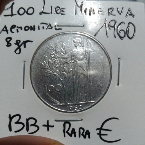 100 lire 1960 minerva - 100, bb+(1)