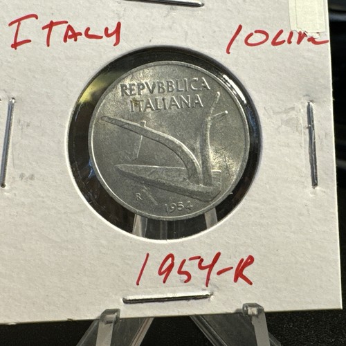 1954 italy lire coin - italy,
