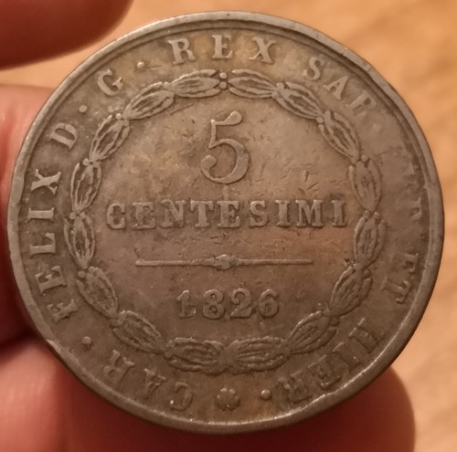 Moneta centesimi 1826 torino - 1826,