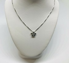 1 Girocollo in Oro bianco 18kt Punto luce a stella con Diamante  