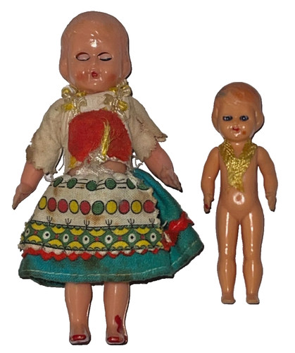 Bambole vintage celluloide - vintage,