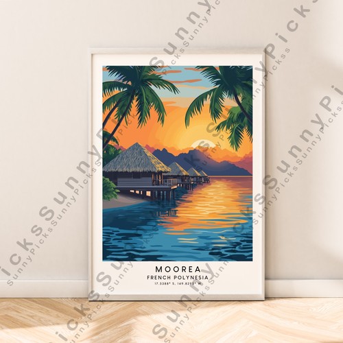 French polinesia viaggi poster - french,
