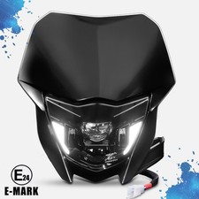 Black LED Headlight DRL For