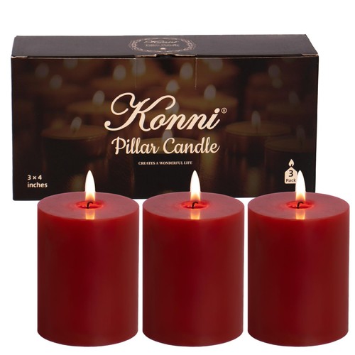 Konni candele pilastro - konni, rosso