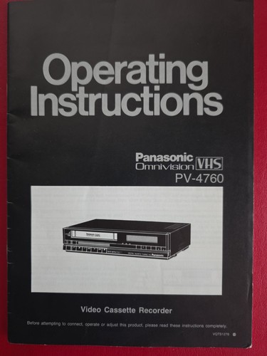 Panasonic vhs vcr 4760 - panasonic, pv-4760