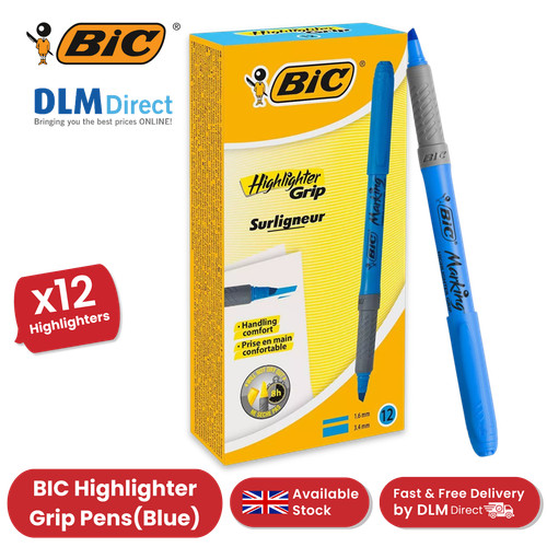Bic grip highlighter - grip, pen,