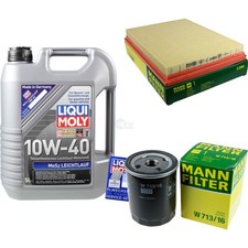 Mann Controllo Set Liqui Moly 5L 10W-40 Per Fiat Palio Weekend 1.2 1.6 16V
