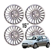SET 4 COPRICERCHI COPPA RUOTA COPRI RUOTA BORCHIE 15" FIAT GRANDE PUNTO