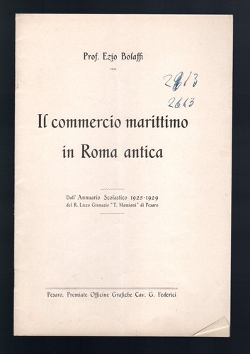 Commercio marittimo roma - il, in