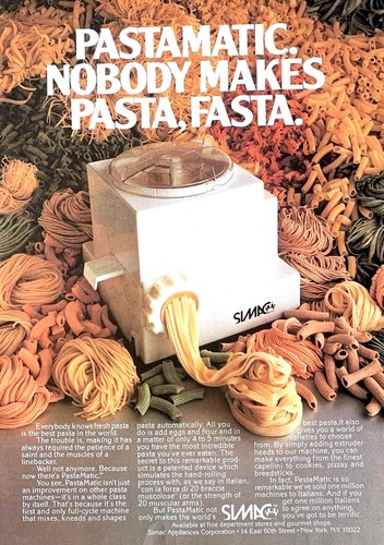 1981 pastamatic simac makes - 1981,