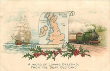 C-1910 UK Map railway Shipping