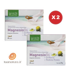Ligne de Plantes Magnesio B6 + Griffonia + Rodiola 2 Confezioni da 60 capsule