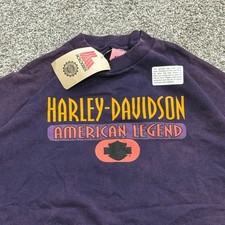 NOS Vintage anni 90 Harley-Davidson TShirt punto singolo uomo XL Rockford IL viola