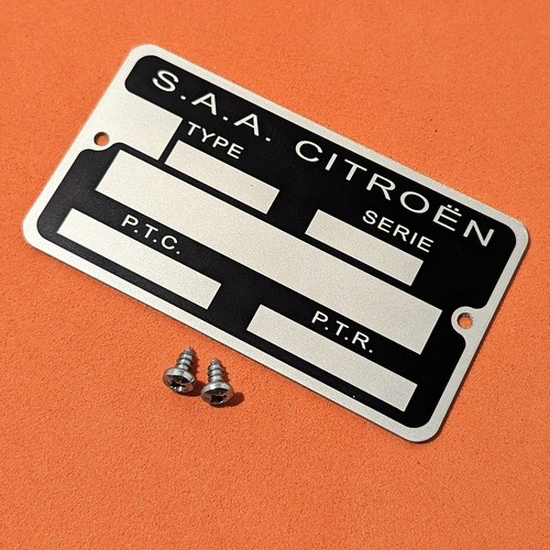 Plaque constructeur citroën - plaque,