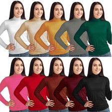 Maglione maglione donna donna polo alto girocollo tartaruga manica lunga taglie forti