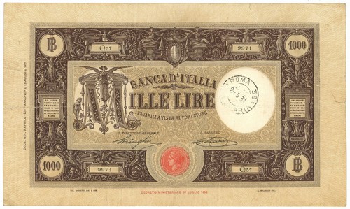 1000 lire barbetti grande - 1000, m