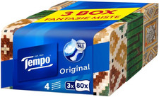 , Scatola Di Fazzoletti Di Carta, 3 Scatole Da 80 Fazzolettini Monouso, 4 Veli, 