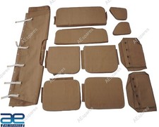 Per Willys Jeep Ford MB Gpw Tela Top & Cuscino Set G-503 + Free Indietro Tasca