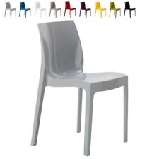 Sedie Lucide Polipropilene Colorate Impilabili Bar Ristorante Ice Grand Soleil