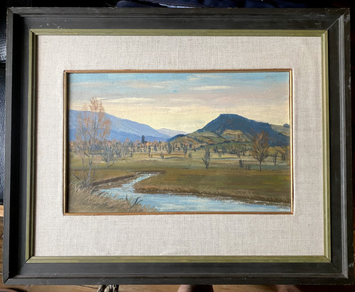 Dipinto olio prealpi - prealpi, telaio