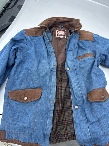 Giacca denim scamosciata