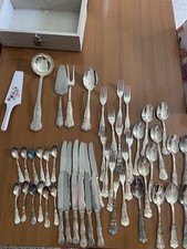 SERVIZIO ARGENTERIA 12 PERSONE PUNZONATE AP 800 DEGLI ANNI 50 (53 Pezzi)