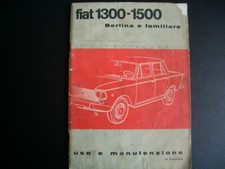 FIAT 1300-1500 BERLINA E FAM. DEL 1963  -  LIBRETTO USO E MANUTENZIONE ORIGINALE