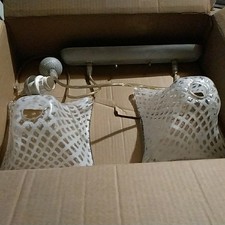 Doppio Lampadario plafoniera in Vetro Come Da Foto