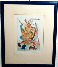 Salvador Dali Litografia tavola purgatorio canto 23 firmata in lapis da la D.C.