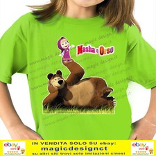 T-SHIRT MASHA E ORSO MASHA AND BEAR MAGLIA PERSONALIZZATA BAMBINA BIMBA DONNA