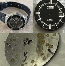 GENUINE BLACK DIAL FOR SEIKO DIVER 2205-0640 2205-0649 Hi-beat NOS