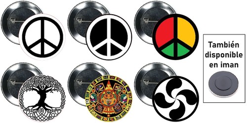 Chapas simbolo la paz - de, de