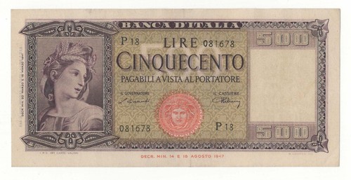 500 lire italia ornata - lire,