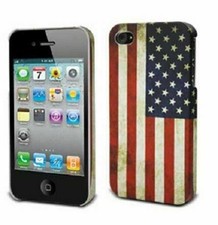 Muvit Cover Bandiera Vintage USA Per iPhone 4/4S Con Protezione Schermo