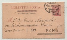 BIGLIETTO POSTALE 50 CENTESIMI