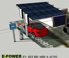 carica batterie auto elettrica Impianto Fotovoltaico Kit Car Charger    7 kWp - 