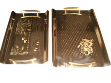 COPPIA  VASSOI IN ACCIAIO INOX  18/10 CENTROTAVOLA CASALINGHI