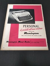 1954 PERSONAL PORTATILE REMINGTON RAND ITALIA MACCHINA SCRIVERE PUB VINTAGE AD