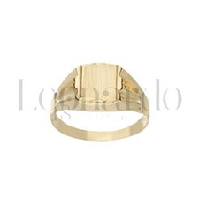Anello scudo uomo oro giallo