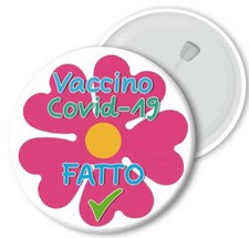 Spilla Pins 5.8 cm X Dottori Oss medico Infermieri vaccino 19 fatto