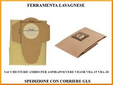 Sacchetti ricambio aspirapolveri vigor VBA-15 VBA-28 prima e dopo anno 2020