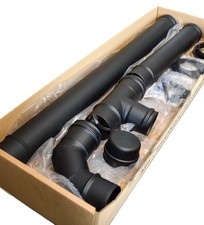 KIT TUBO NERO PELLET Ø80 ACCIAIO INOX 316